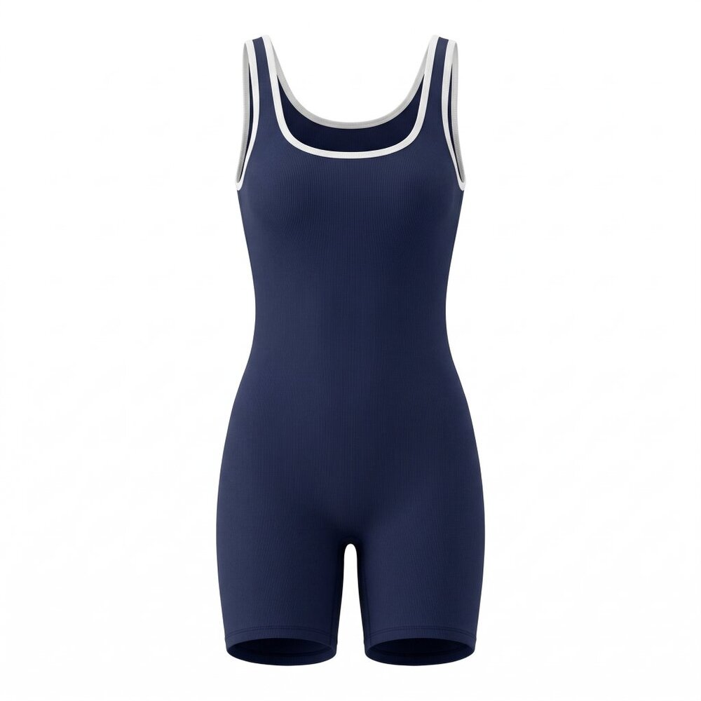 AQUA Women's Square Neck Unitard Sporty & Sleek Active One‑Piece